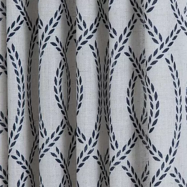 navy_trellis_woven_single_curtain_panel__in_4.webp Navy Trellis Woven Single Curtain Panel, 84 in.>Kirklands Home New
