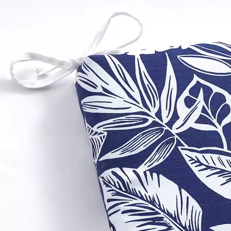 Navy Tropical Foliage Outdoor Chaise Cushion>Kirklands Home Online