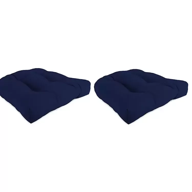 Navy Tufted Outdoor Chair Cushions, Set of 2>Kirklands Home Outlet