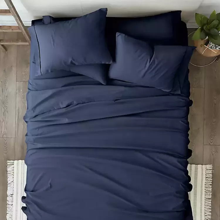 Navy Ultra Soft 6-pc. California King Sheet Set>Kirklands Home Cheap