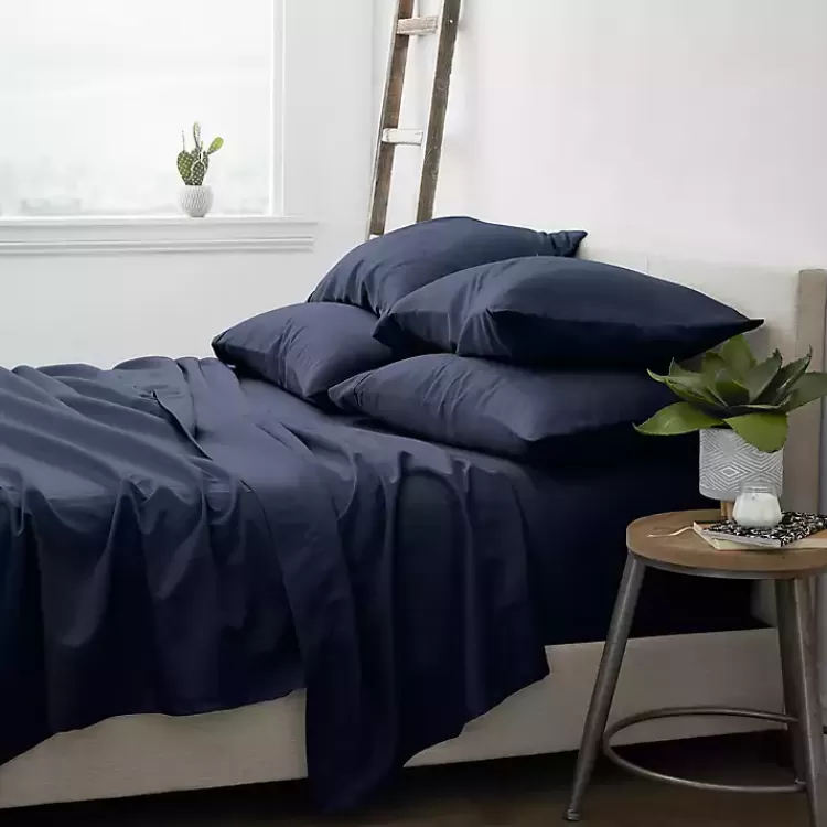Navy Ultra Soft 6-pc. Queen Sheet Set>Kirklands Home Cheap