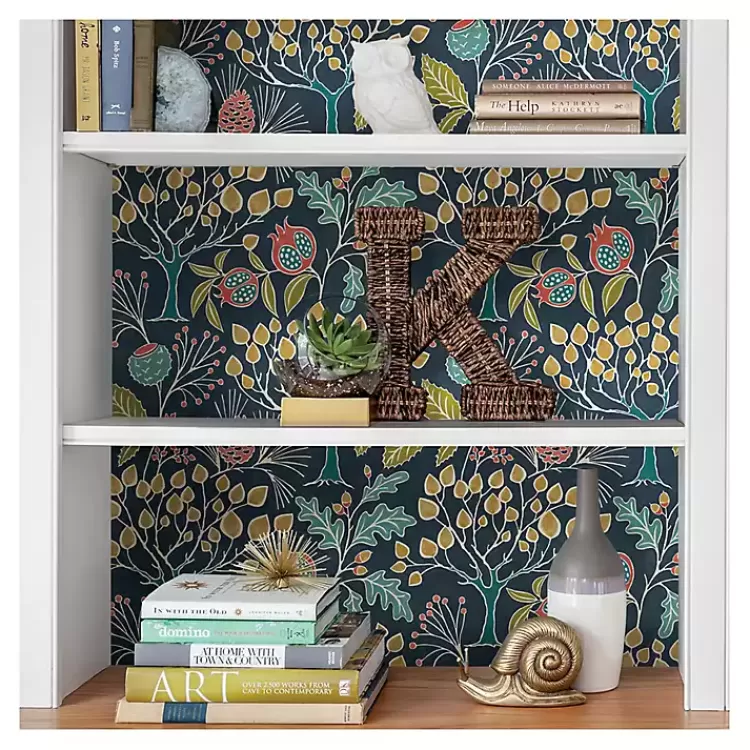 Navy Vintage Flora Peel & Stick Wallpaper>Kirklands Home Clearance