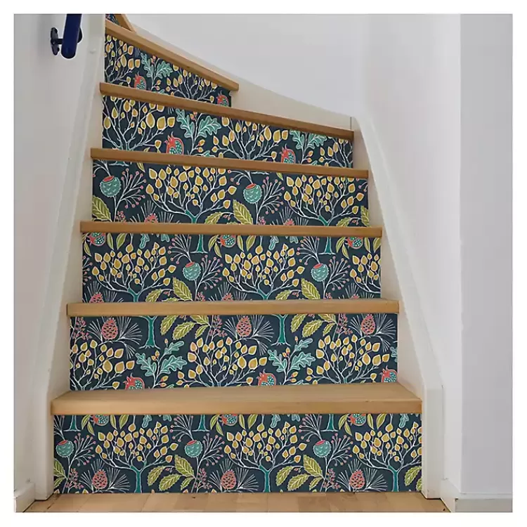 Navy Vintage Flora Peel & Stick Wallpaper>Kirklands Home Clearance