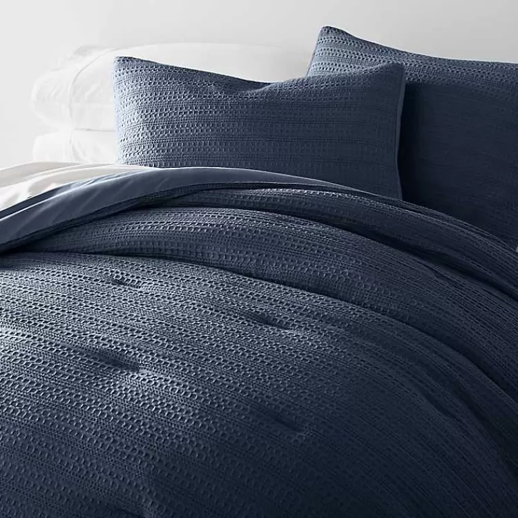 Navy Waffle Ultra-Soft 3-pc. Twin Comforter Set>Kirklands Home Discount