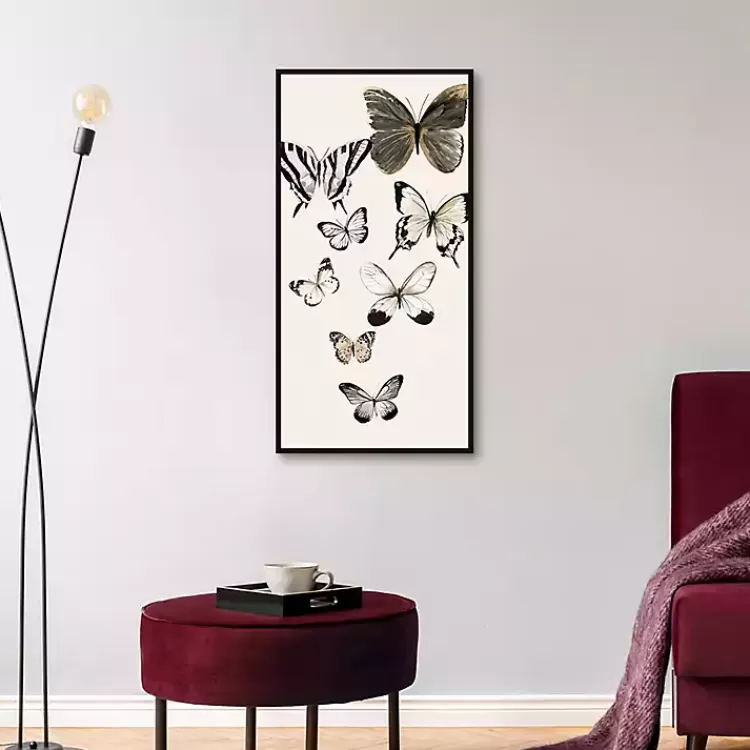 Neutral Butterflies Framed Canvas Art Print>Kirklands Home Online
