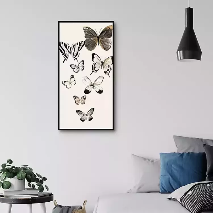 neutral_butterflies_framed_canvas_art_print_3.webp Neutral Butterflies Framed Canvas Art Print>Kirklands Home Online