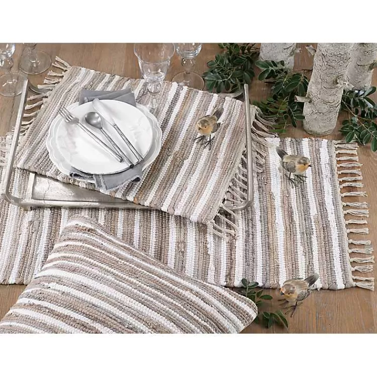 Neutral Chindi Weave Placemats, Set of 4>Kirklands Home Shop