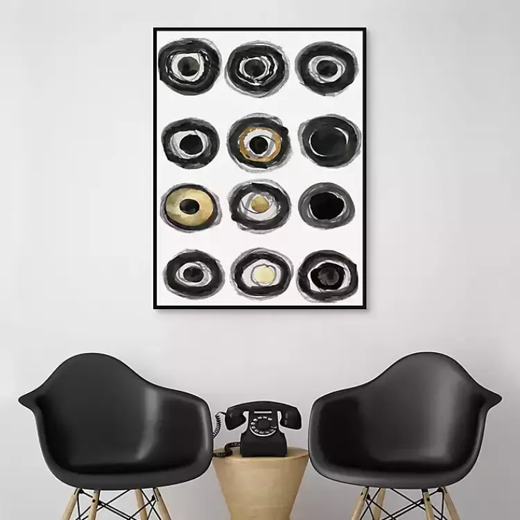 Neutral Circles Framed Canvas Art Print>Kirklands Home Best Sale