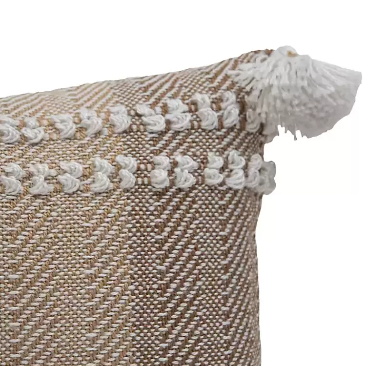 Neutral Colorblock Outdoor Lumbar Pillow>Kirklands Home Discount