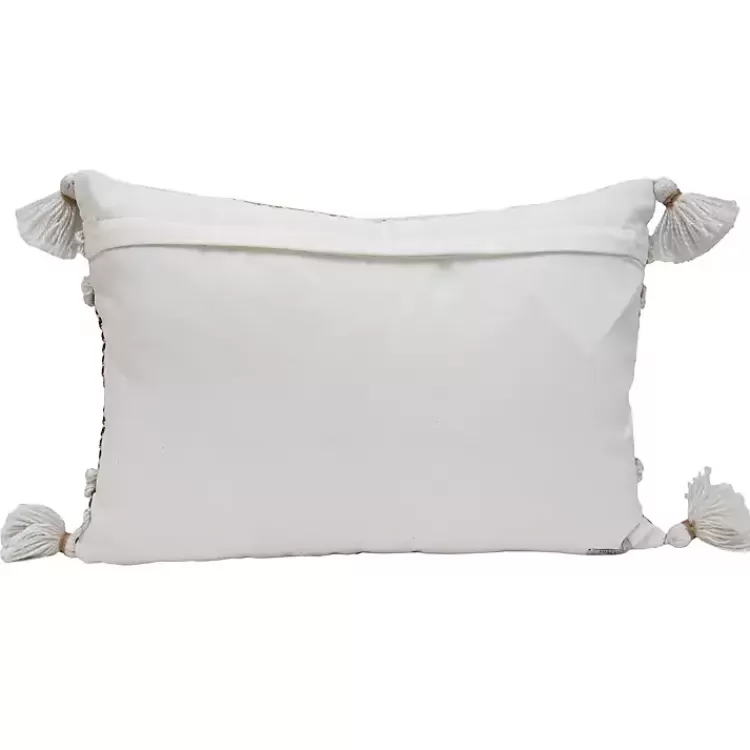 Neutral Colorblock Outdoor Lumbar Pillow>Kirklands Home Discount