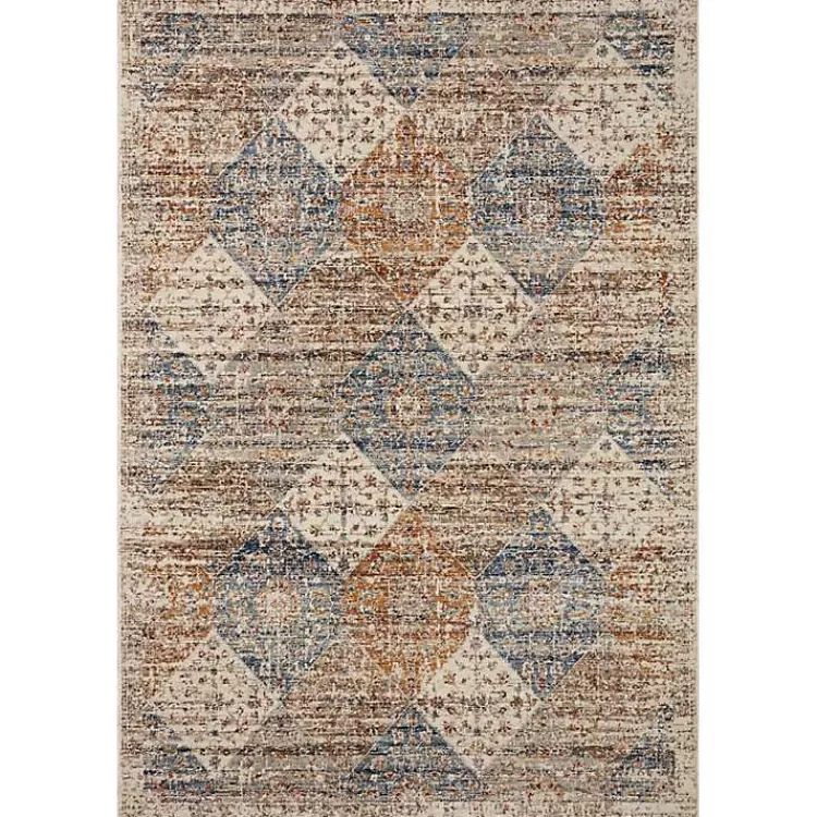 Neutral Diamond Patchwork Area Rug, 5x7>Kirklands Home Best Sale
