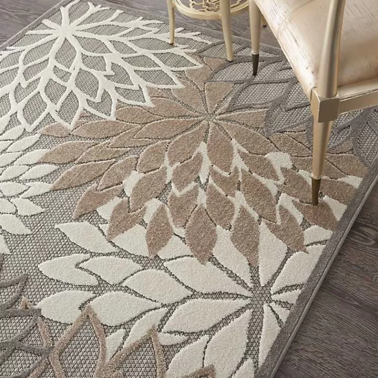neutral_floral_burst_outdoor_area_rug_x_6-1.webp Neutral Floral Burst Outdoor Area Rug, 5x7>Kirklands Home Shop