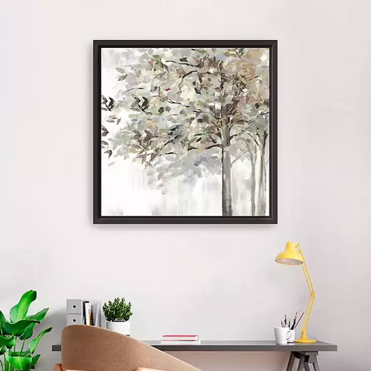 Neutral Leaves Framed Canvas Art Print, 30x30 in.>Kirklands Home Best