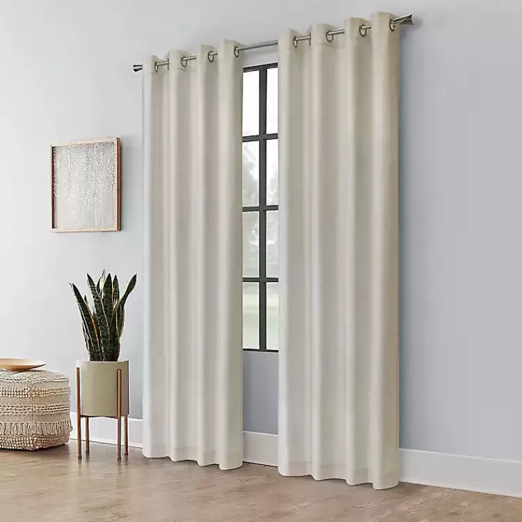 Neutral Light Filtering Curtain Panel, 95 in.>Kirklands Home Flash Sale