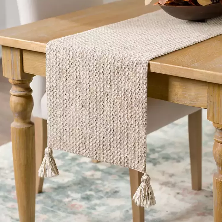 Neutral Mottled Table Runner>Kirklands Home Best Sale