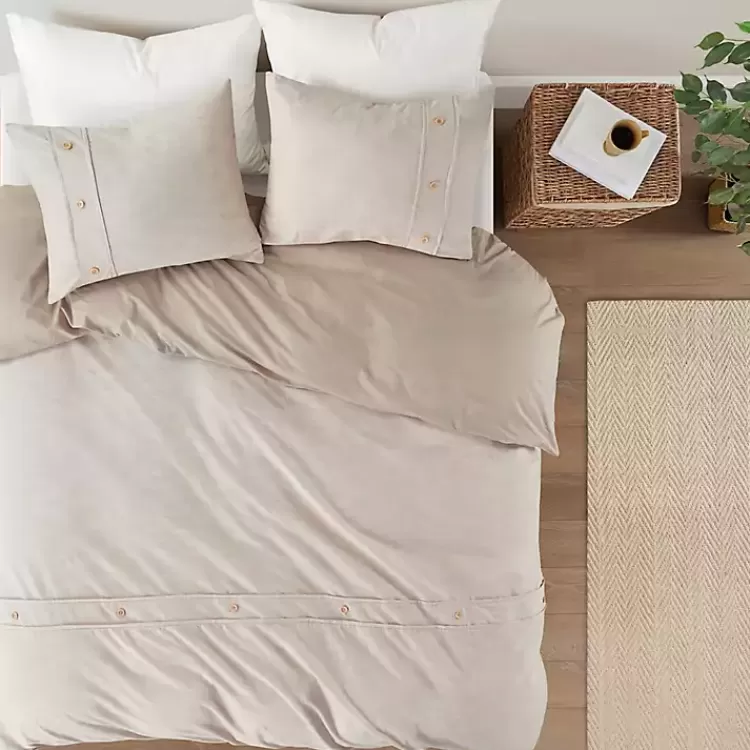 Neutral Oversized 3-pc. Queen Duvet Cover Set>Kirklands Home Sale