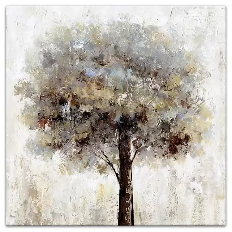 Neutral Painted Tree Square Canvas Art Print>Kirklands Home Discount