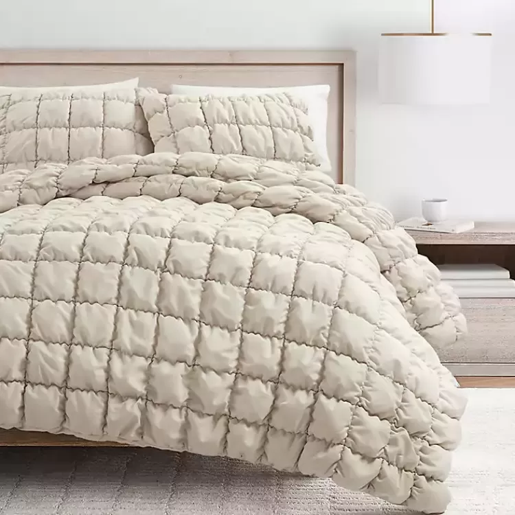 Neutral Puff 3-pc. Full/Queen Comforter Set>Kirklands Home Flash Sale