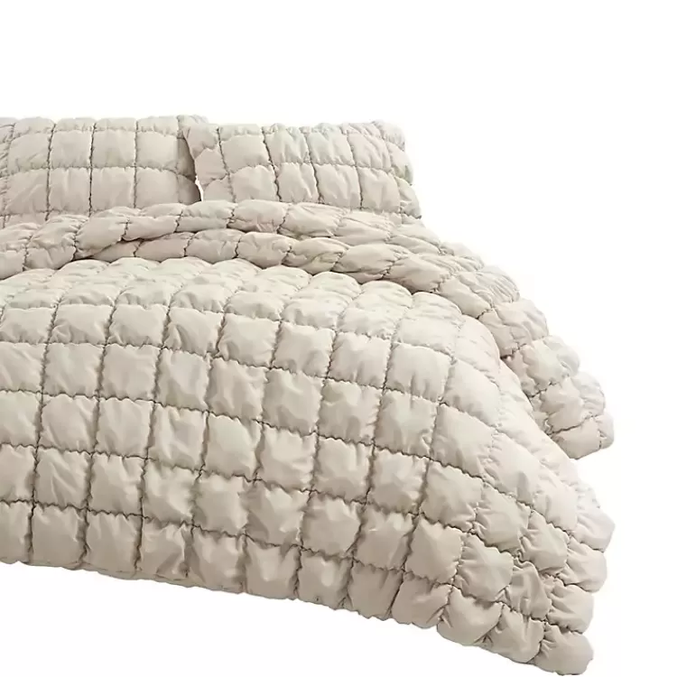 Neutral Puff 3-pc. Full/Queen Comforter Set>Kirklands Home Flash Sale