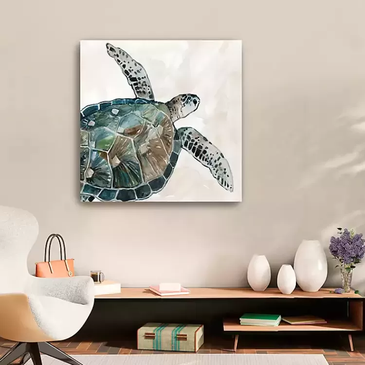 Neutral Sea Turtle I Giclee Canvas Art Print>Kirklands Home Outlet