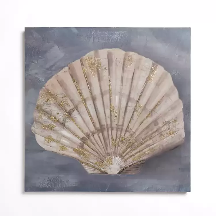 Neutral Seashell Canvas Art Print>Kirklands Home Clearance