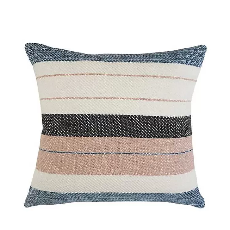 Neutral Striped Outdoor Pillow>Kirklands Home Sale