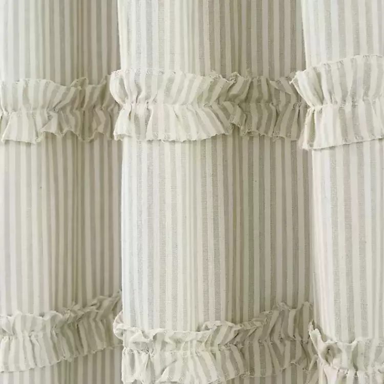 Neutral Vintage Stripe Curtain Panel Set, 84 in.>Kirklands Home Sale
