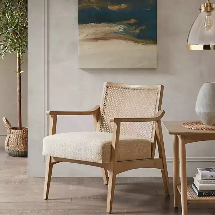 Neutral Wheat Mid-Century Modern Accent Chair>Kirklands Home Cheap