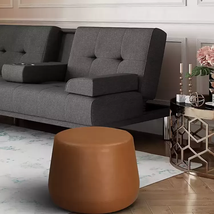 newton_carmel_faux_leather_thimble_ottoman_2.webp Newton Carmel Faux Leather Thimble Ottoman>Kirklands Home Clearance