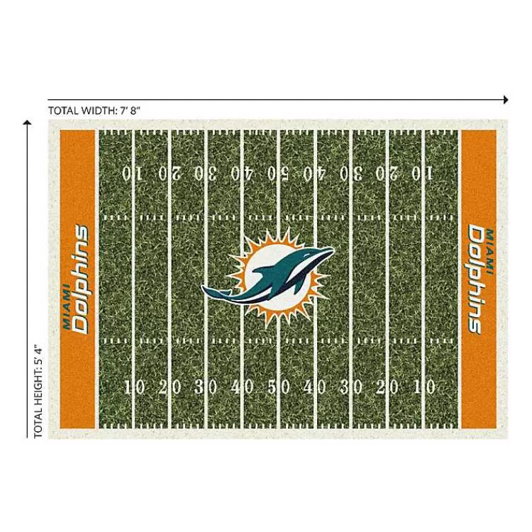 NFL Miami Dolphins Home Field Area Rug, 6x8>Kirklands Home New