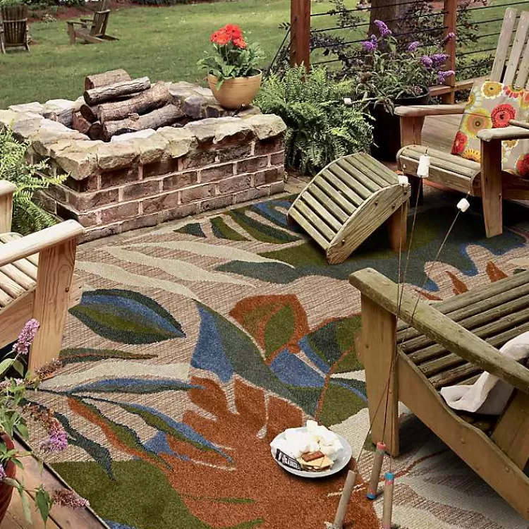 North Shore Botanical Outdoor Area Rug, 7x10>Kirklands Home Sale
