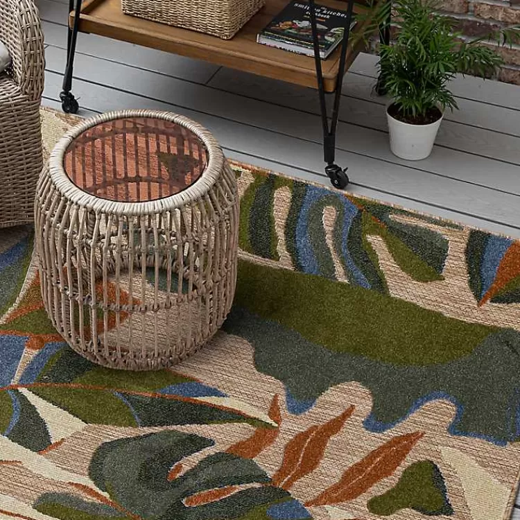 North Shore Botanical Outdoor Area Rug, 7x10>Kirklands Home Sale