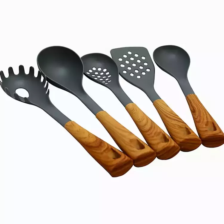 Nylon Wood Inspired 5-pc. Kitchen Tool Set>Kirklands Home Fashion