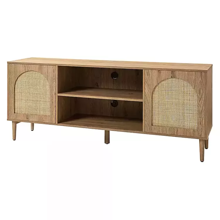 Oak and Natural Rat Media Cabinet>Kirklands Home Sale