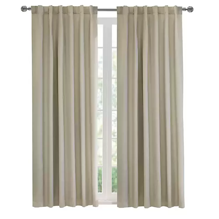 Oatmeal Baxter Blackout Curtain Panel, 84 in.>Kirklands Home Online