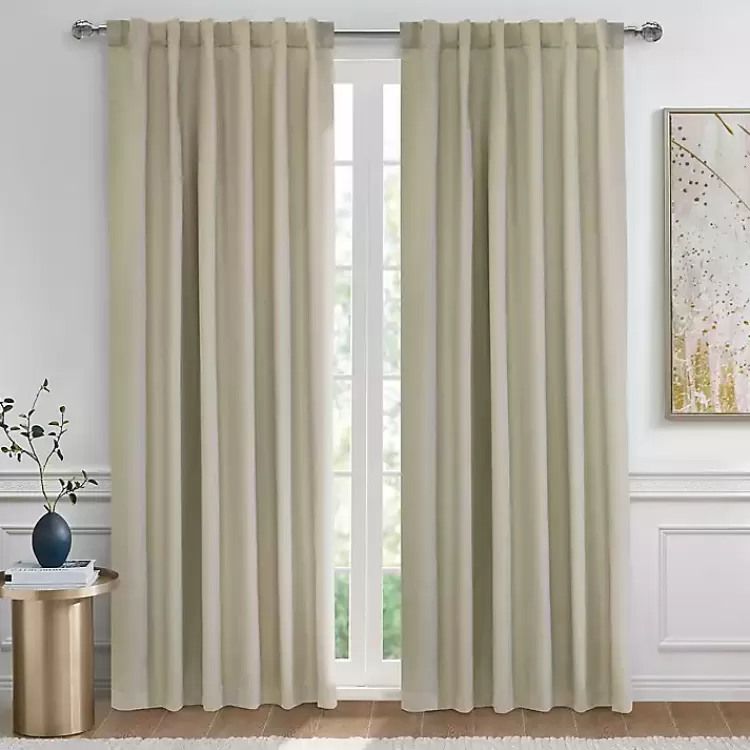 Oatmeal Baxter Blackout Curtain Panel, 95 in.>Kirklands Home Flash Sale