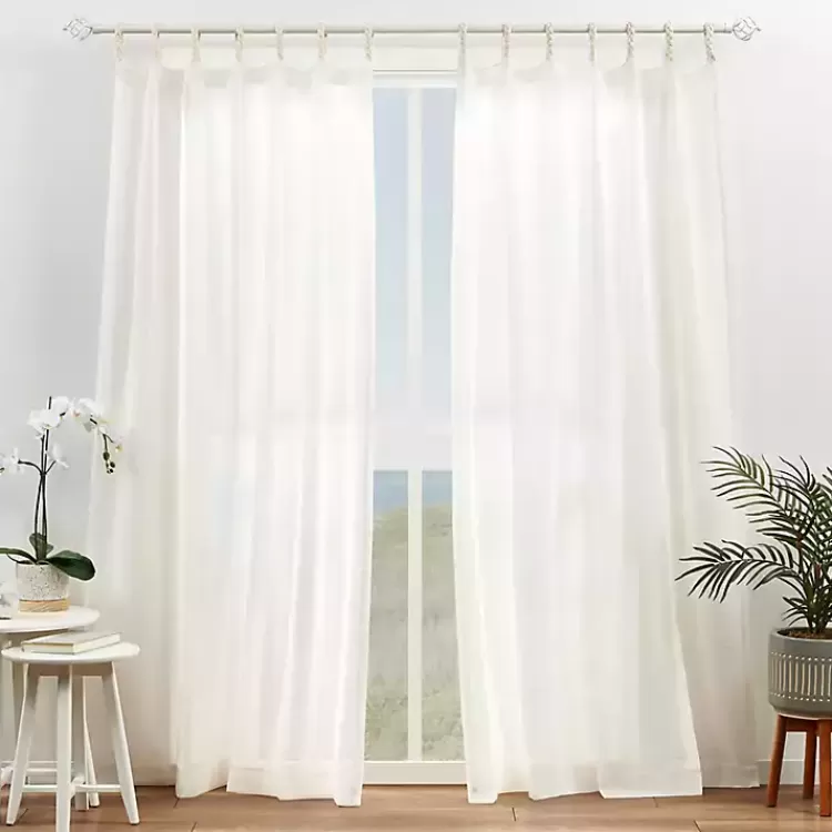 Oatmeal Braided 2-pc. Curtain Panel Set, 108 in.>Kirklands Home Fashion