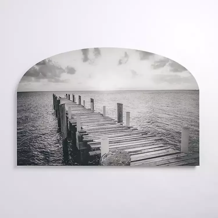 Ocean Dock Arched Canvas Art Print>Kirklands Home Cheap