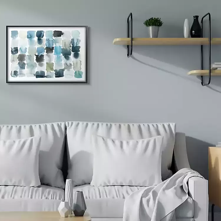 Ocean Inspired Abstract Tiles Framed Art Print>Kirklands Home Online