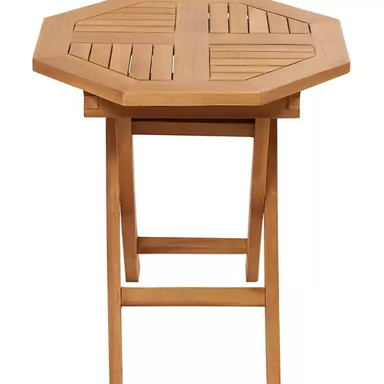 Octagonal Wood Slatted Outdoor Accent Table>Kirklands Home Cheap