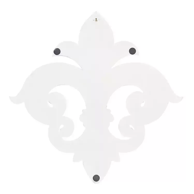 Off-White Distressed Fleur De Lis Wall Decoration>Kirklands Home Best Sale