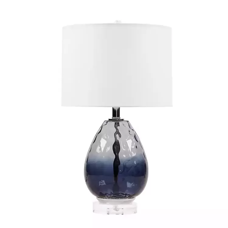 Ombre Blue Glass Teardrop Table Lamp>Kirklands Home Fashion