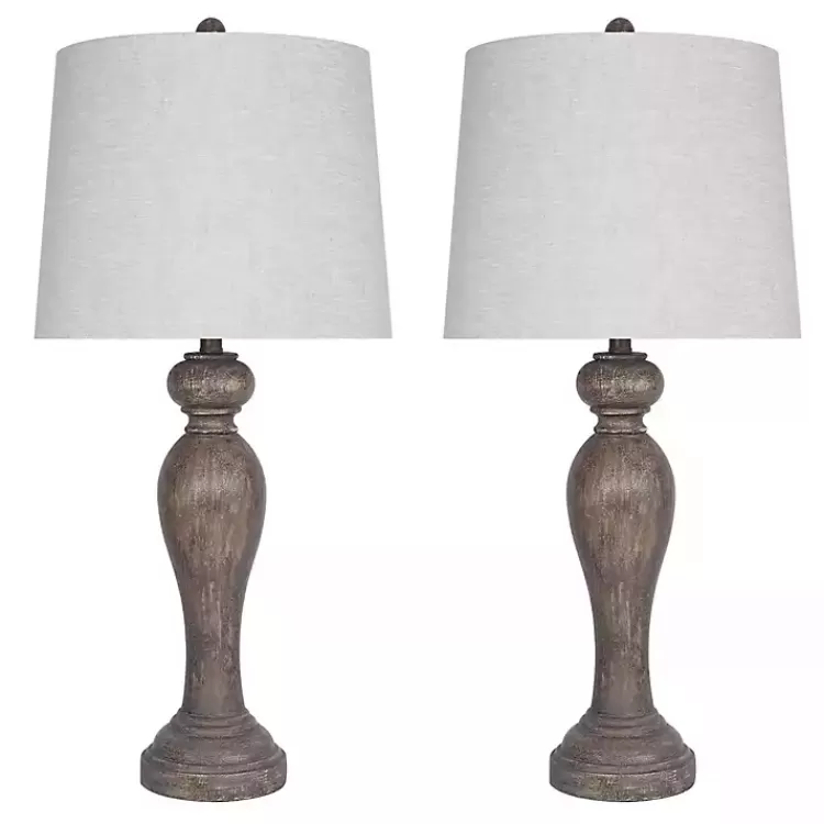Opal Rustic Wood Table Lamps, Set of 2>Kirklands Home Shop