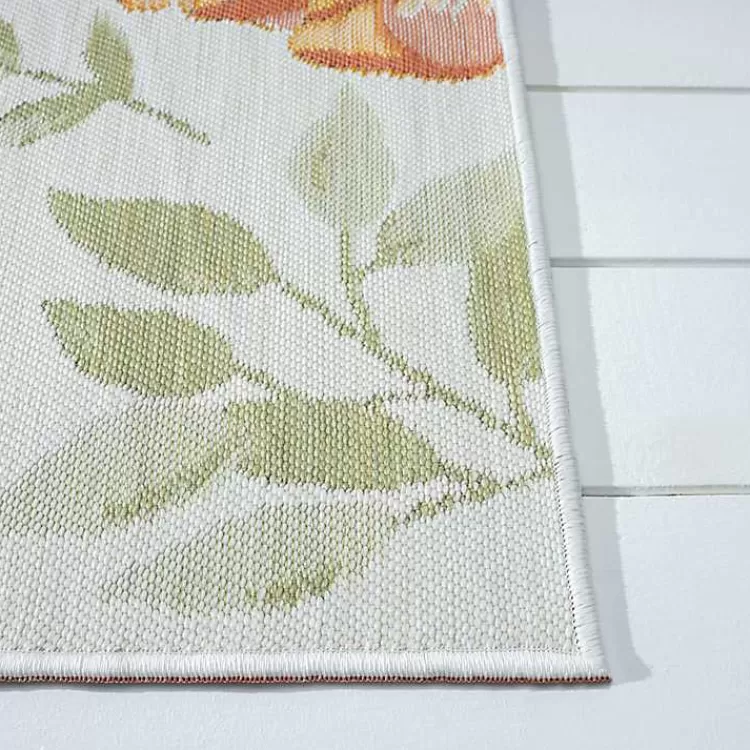 orange__green_floral_reversible_outdoor_rug_x_7.webp Orange & Green Floral Reversible Outdoor Rug, 5x7>Kirklands Home Best