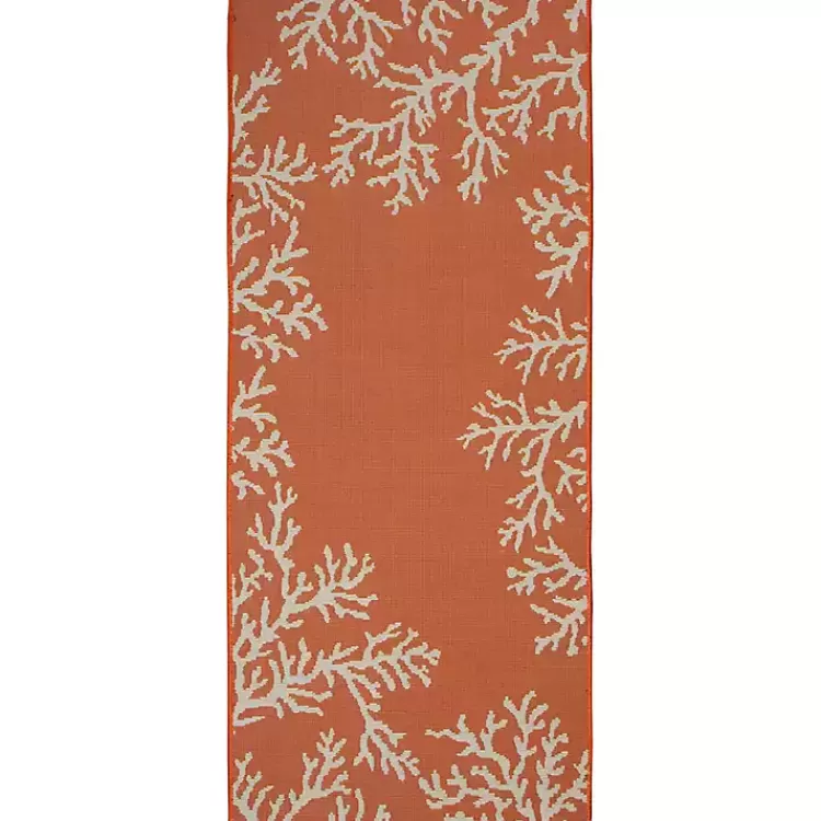 Coral Indoor/Outdoor Runner, 1x4>Kirklands Home Shop