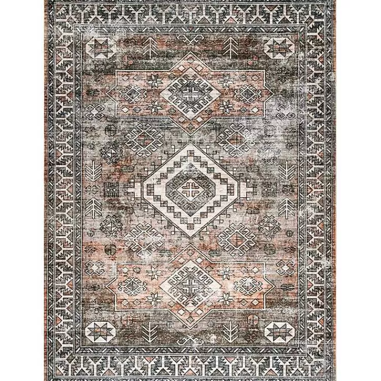 Orange Global Pattern Washable Runner>Kirklands Home Flash Sale