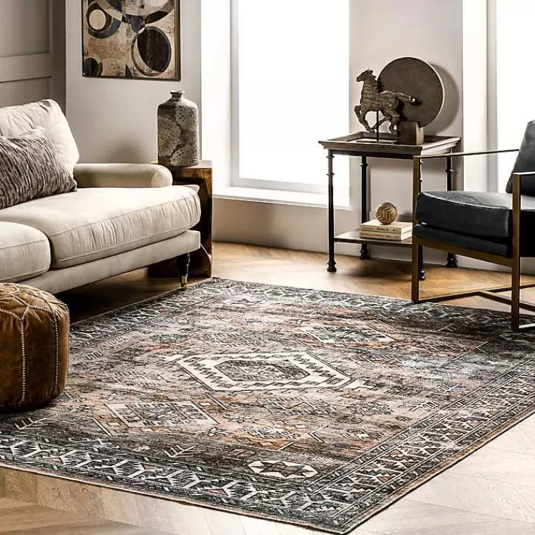 Orange Global Pattern Washable Runner>Kirklands Home Flash Sale