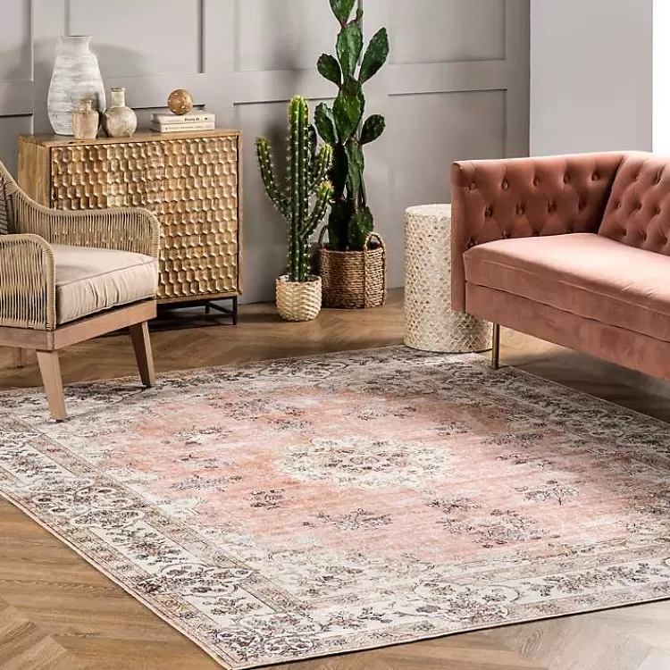 Vintage Floral Washable Area Rug, 3x5>Kirklands Home Cheap