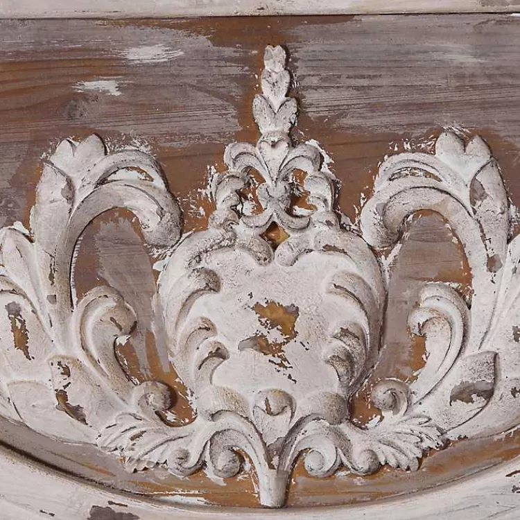 ornate_antique_white_wood_wall_mirror_3.webp Ornate Antique White Wood Wall Mirror>Kirklands Home Store