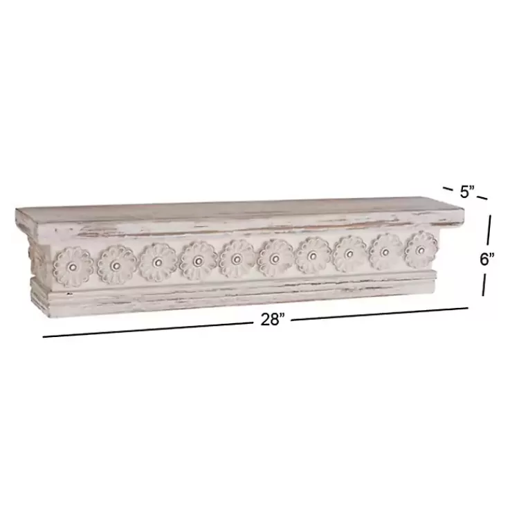ornate_farmhouse_wooden_wall_shelf__in_7-1.webp Ornate Farmhouse Wooden Wall Shelf, 28 in.>Kirklands Home Outlet